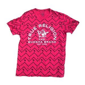 TRUE Religion T Shirt Native Monogram Large Red